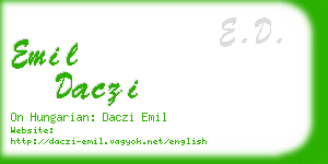 emil daczi business card